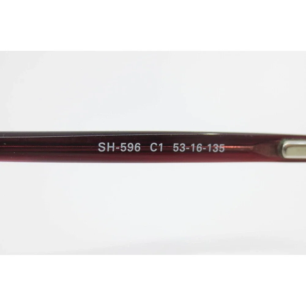 Scott Harris SH-596 C1 Europa Eyeglass Frames Burgundy Striped Cat Eye 53-16-135